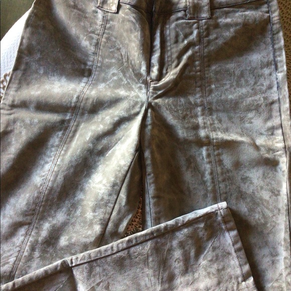 DKNY Jeans distressed suede zip front pants - Picture 4 of 6